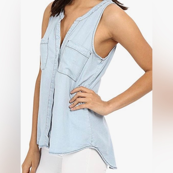 EUC. Sanctuary Clothing Women's Craft Tencel Sleeveless Blouse. Size Small. - Picture 4 of 10